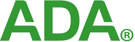 Green "ADA" logo with a registered trademark symbol on a white background.